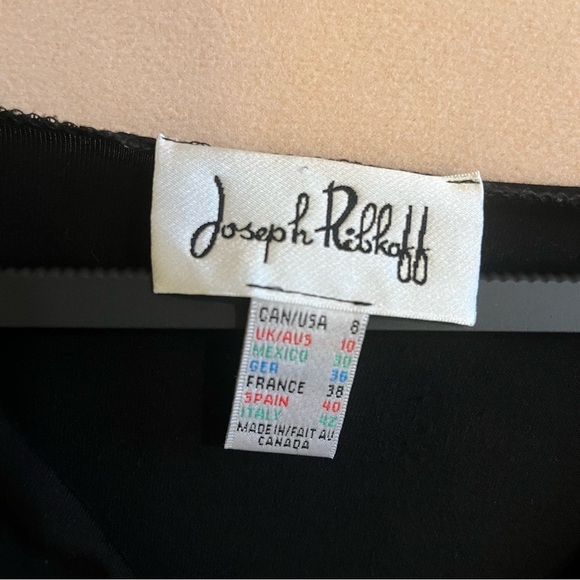 Joseph Ribkoff VTG Black Draped Front Top 3/4 Sleeves size 8 Made in USA - Picture 13 of 13
